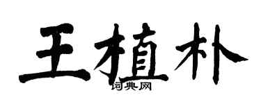 翁闓運王植朴楷書個性簽名怎么寫