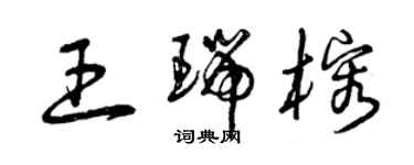 曾慶福王瑞榕草書個性簽名怎么寫