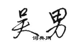 駱恆光吳男行書個性簽名怎么寫