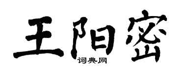 翁闓運王陽密楷書個性簽名怎么寫