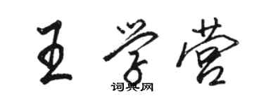 駱恆光王學營行書個性簽名怎么寫