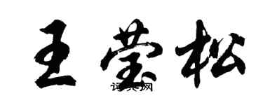 胡問遂王瑩松行書個性簽名怎么寫
