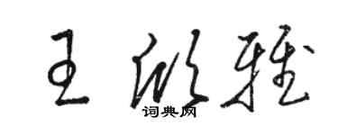 駱恆光王欣雅草書個性簽名怎么寫