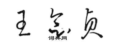 駱恆光王念貞草書個性簽名怎么寫