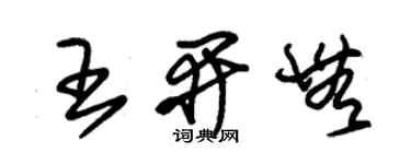 朱錫榮王開無草書個性簽名怎么寫