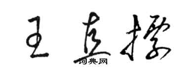 駱恆光王直標草書個性簽名怎么寫