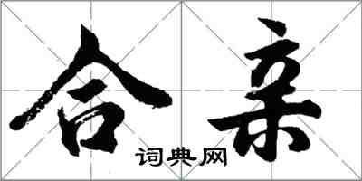 胡問遂合親行書怎么寫