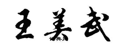 胡問遂王美武行書個性簽名怎么寫