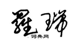 朱錫榮羅瑞草書個性簽名怎么寫
