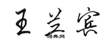駱恆光王蘭賓行書個性簽名怎么寫