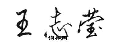 駱恆光王志瑩行書個性簽名怎么寫