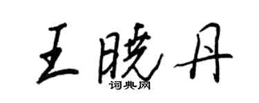 王正良王曉丹行書個性簽名怎么寫