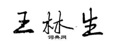 曾慶福王林生行書個性簽名怎么寫