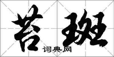 胡問遂苔斑行書怎么寫