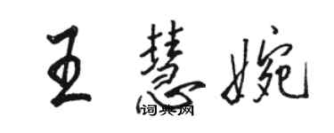 駱恆光王慧婉行書個性簽名怎么寫