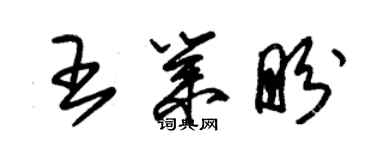 朱錫榮王業盼草書個性簽名怎么寫