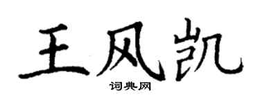 丁謙王風凱楷書個性簽名怎么寫