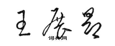 駱恆光王展昂草書個性簽名怎么寫