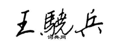 王正良王驍兵行書個性簽名怎么寫