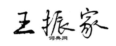 曾慶福王振家行書個性簽名怎么寫