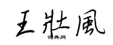 王正良王壯風行書個性簽名怎么寫
