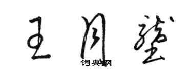 駱恆光王月壟草書個性簽名怎么寫