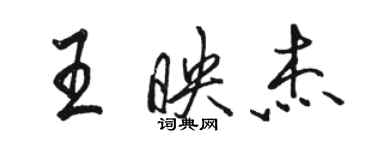 駱恆光王映傑行書個性簽名怎么寫