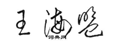 駱恆光王海盟草書個性簽名怎么寫