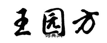 胡問遂王園方行書個性簽名怎么寫