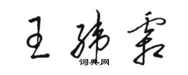 駱恆光王緯霜草書個性簽名怎么寫