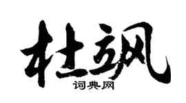胡問遂杜颯行書個性簽名怎么寫