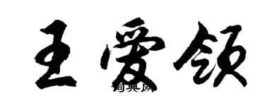 胡問遂王愛領行書個性簽名怎么寫