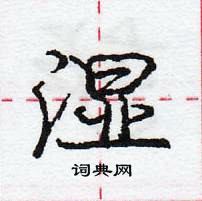 龐中華寫的硬筆行書濕