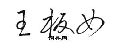 駱恆光王板女草書個性簽名怎么寫