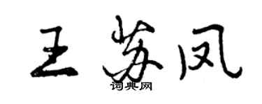 曾慶福王蘇鳳行書個性簽名怎么寫