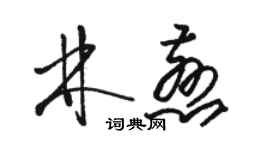 駱恆光林慈草書個性簽名怎么寫