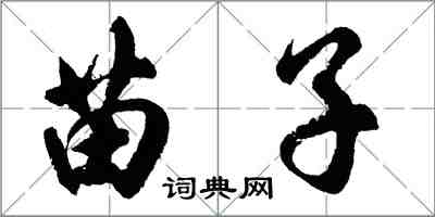 胡問遂苗子行書怎么寫