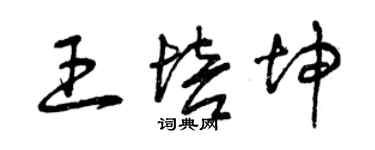 曾慶福王培坤草書個性簽名怎么寫