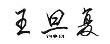 駱恆光王旦復行書個性簽名怎么寫