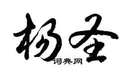 胡問遂楊聖行書個性簽名怎么寫