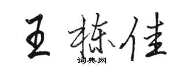 駱恆光王棟佳行書個性簽名怎么寫