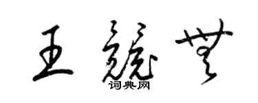 梁錦英王競無草書個性簽名怎么寫