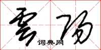 朱錫榮雲陽草書怎么寫