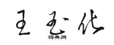 駱恆光王玉化草書個性簽名怎么寫