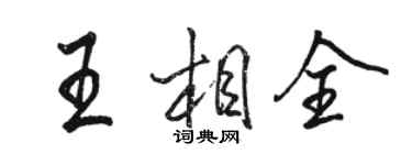 駱恆光王相全行書個性簽名怎么寫