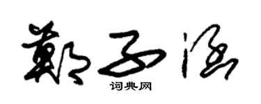 朱錫榮鄭子涵草書個性簽名怎么寫