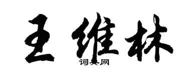 胡問遂王維林行書個性簽名怎么寫