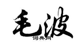 胡問遂毛波行書個性簽名怎么寫