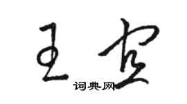 駱恆光王宜草書個性簽名怎么寫