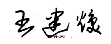 朱錫榮王建煥草書個性簽名怎么寫